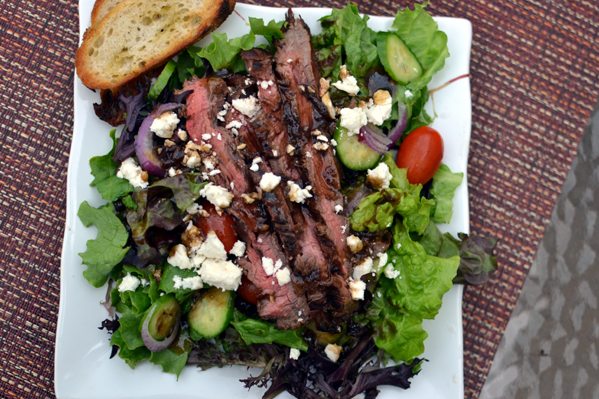 Grilled Flank Steak Salad with Balsamic Dressing
