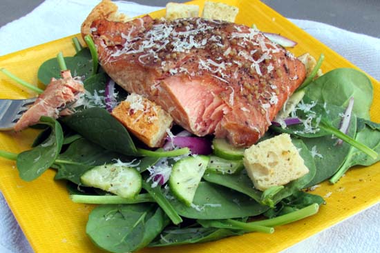 Smoked Teriyaki Salmon Salad