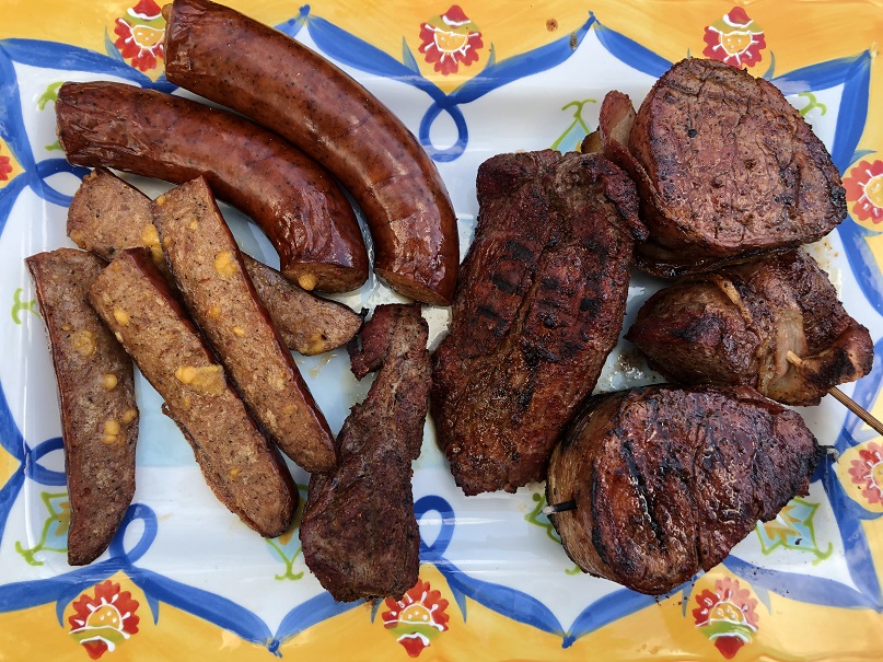 Platter of Steak and Sausage