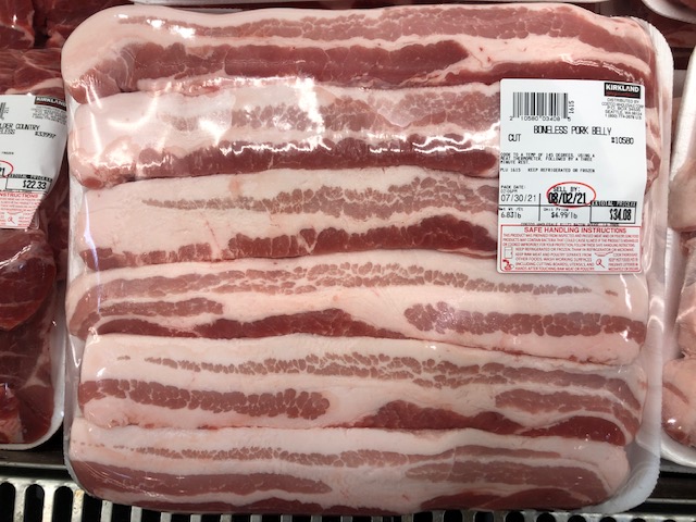 Sliced Pork Belly at Costco