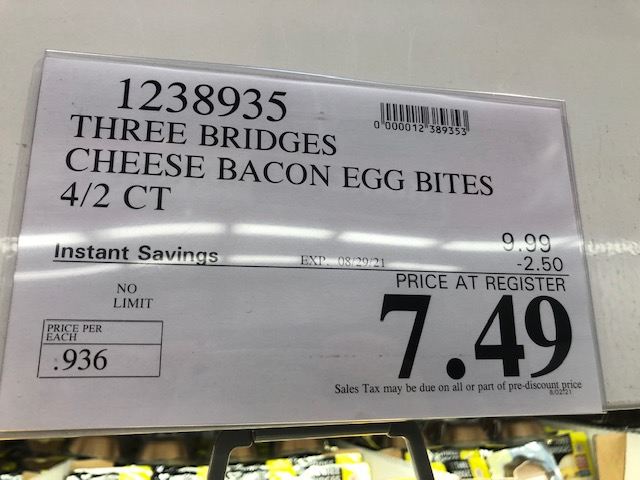 Cost of Egg Bites at Costco