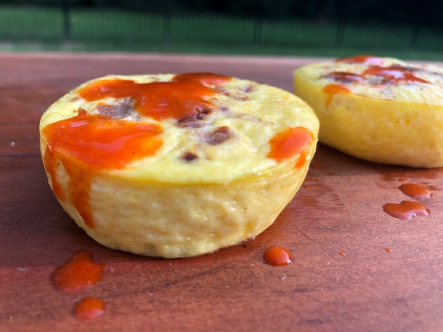Egg Bite with Hot Sauce