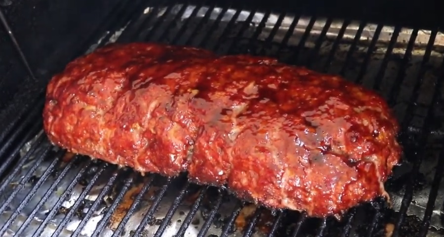 Glazed Meatloaf on Pellet Smoker