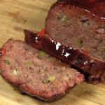 Slice of Smoked Meatloaf with Glaze