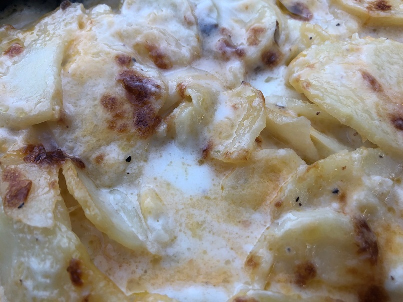 Close Up of Scalloped Potatoes
