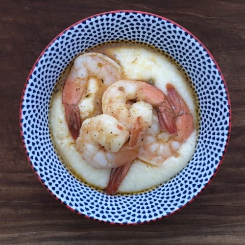 Smoked Shrimp with Cheese Grits