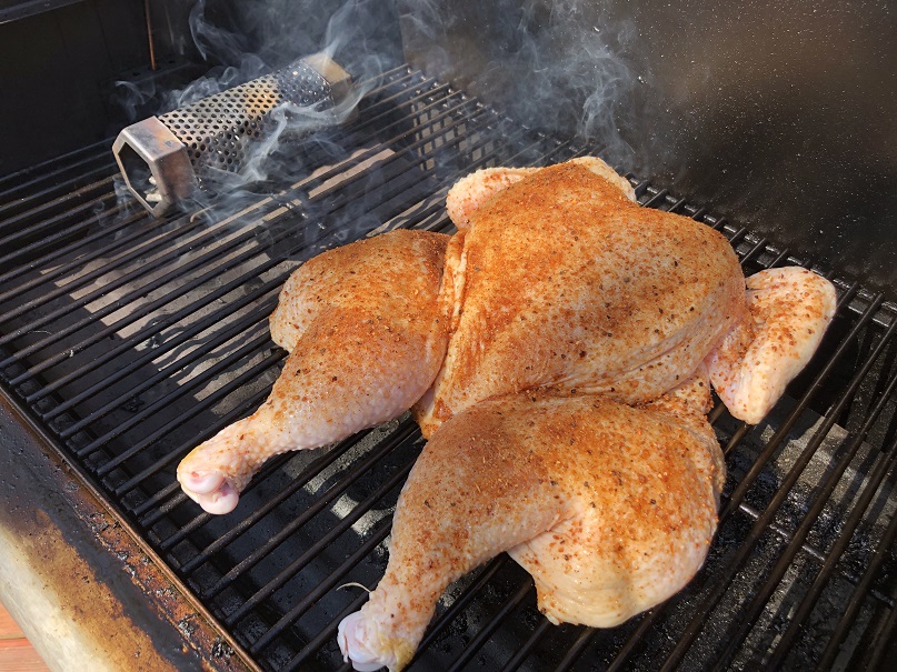 Spatchcock Chicken on Pellet Grill
