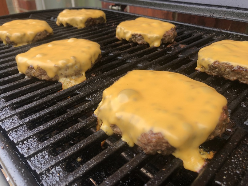 Add Cheese to the Grilled Burgers