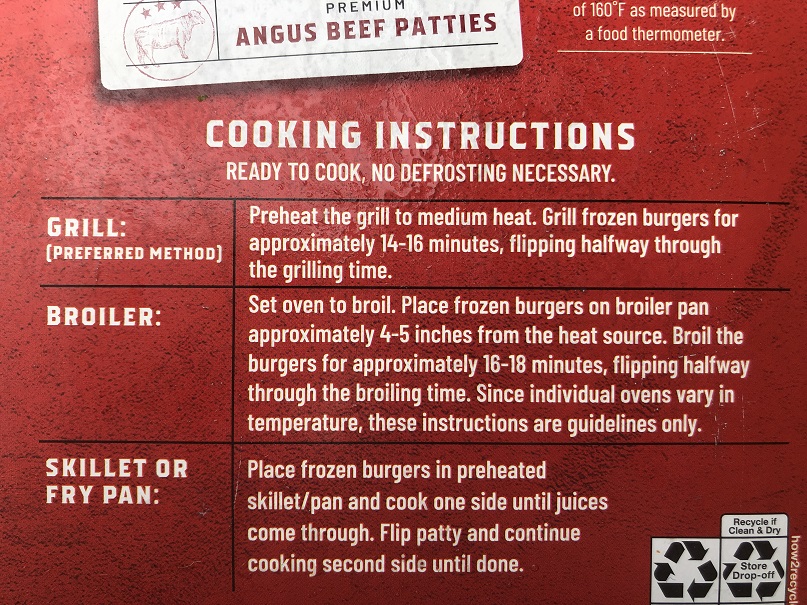 Frozen Burgers Grilling Instructions