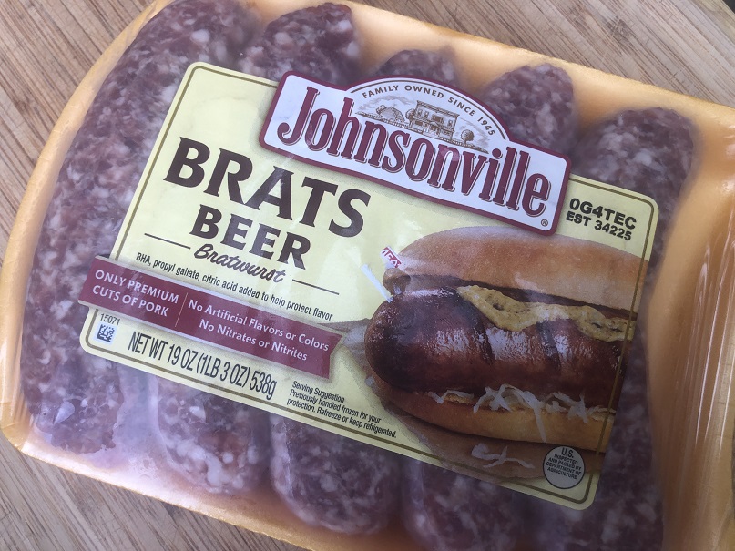 Package of Johnsonville Beer Brats
