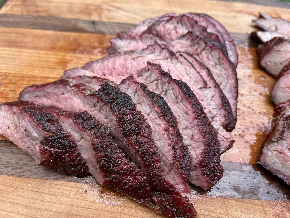 Slices of Reverse Seared Tri Tip Roast