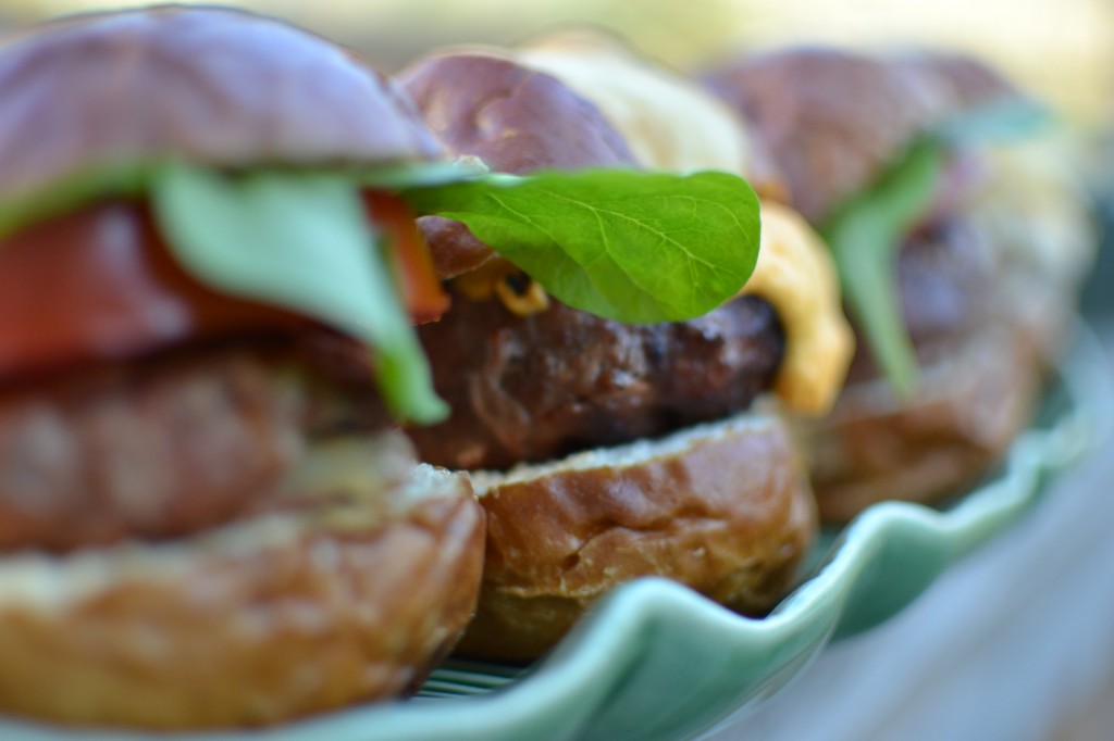 Grilled Turkey Sliders with Toppings