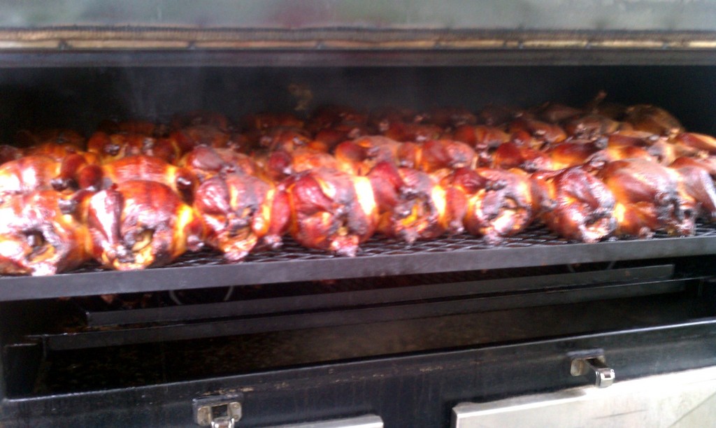 70 Whole Chickens on a Smoker 