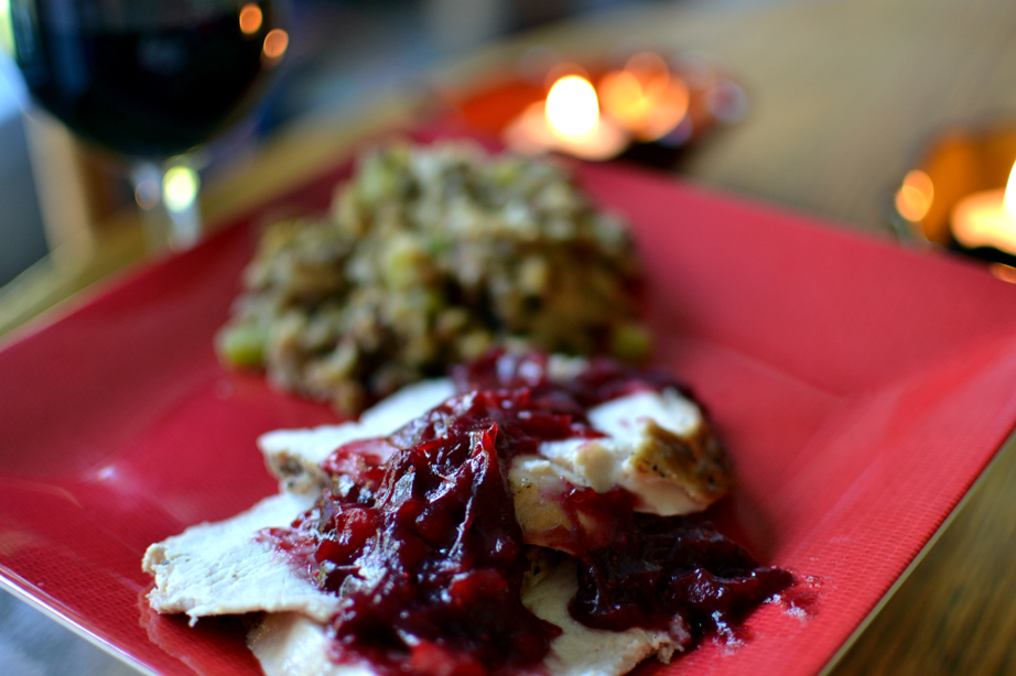 Smoked Turkey Breast with Cranberry Sauce