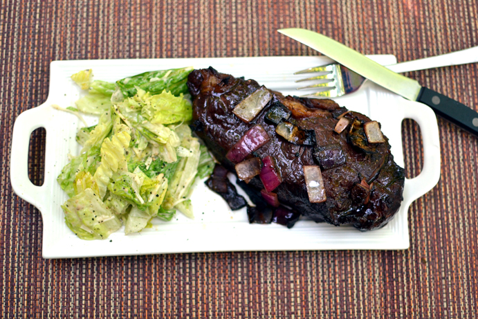 New York Strip Steak With Salad