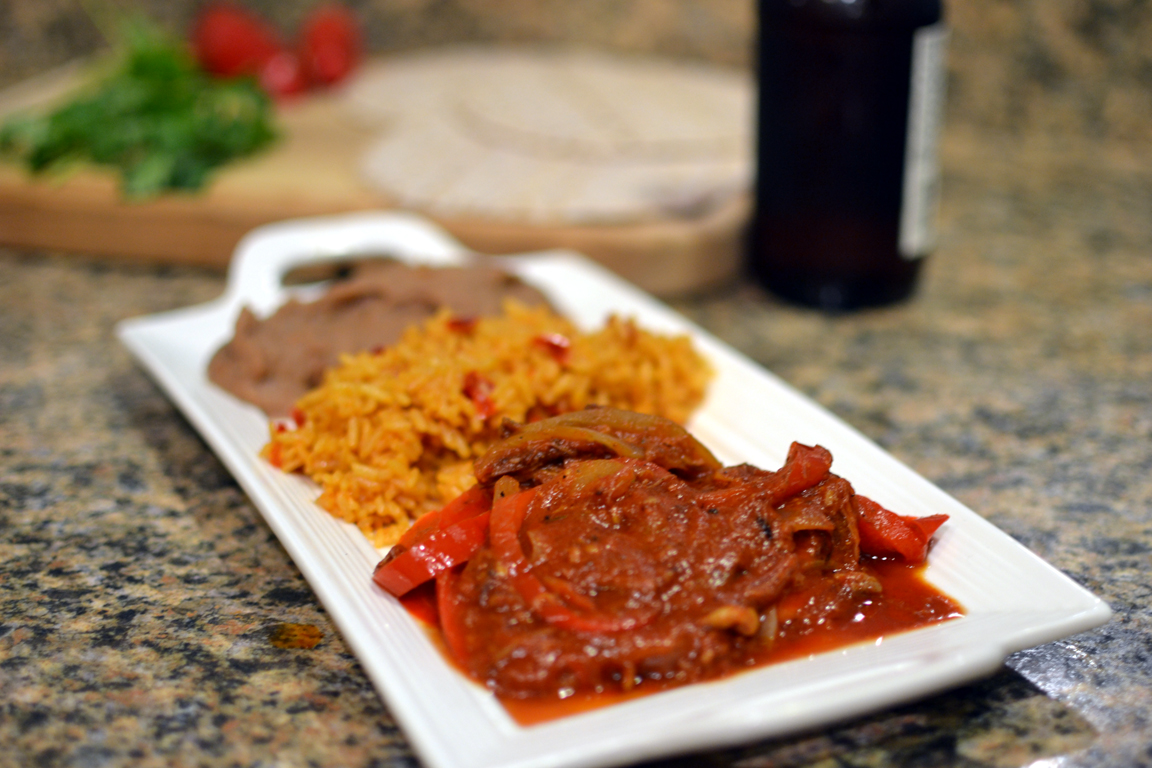Mexican pork in chili sauce