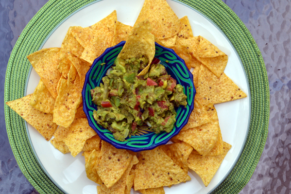 Grilled Guacamole with tortilla chips