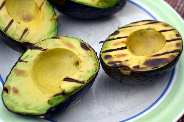 Avocadoes with grill marks
