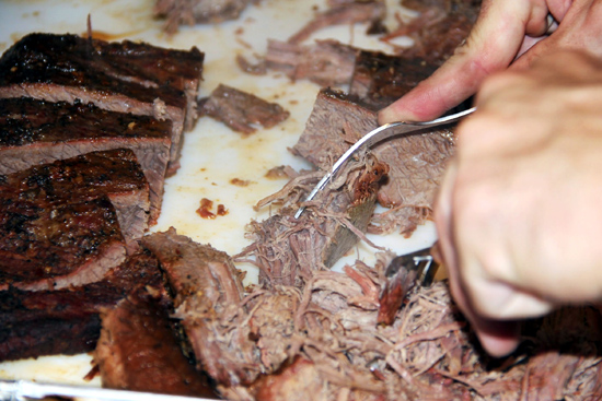 How to Pull Brisket with Forks