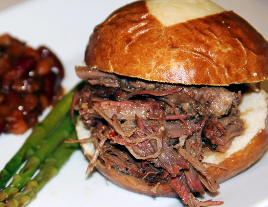 Pulled and Shredded Brisket Sandwich