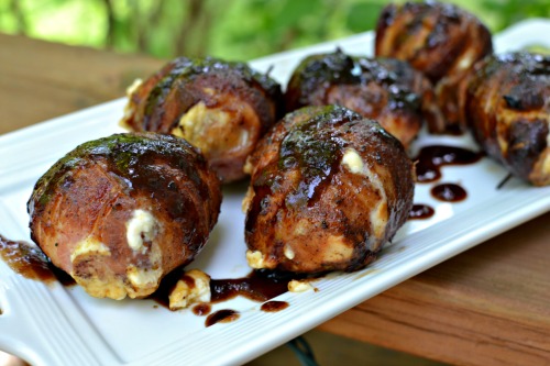 Chicken Bombs with BBQ Sauce