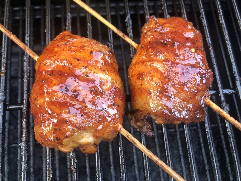 Smoked Bacon Wrapped Chicken Thighs