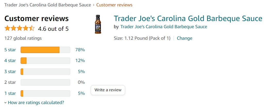 Amazon Reviews of Carolina Gold
