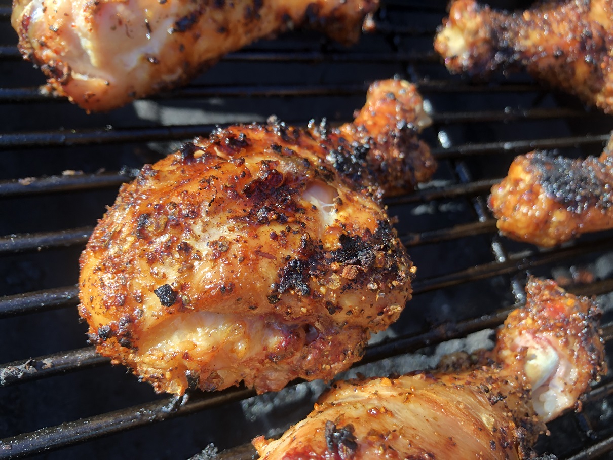 Grill the Chicken Legs at 375F